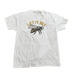 Let it Bee Graphic T-Shirt in White, Size XL​​​